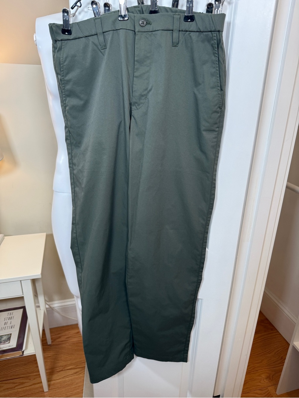 MUJI Olive Green Cotton Chino Pants Men’s Small S Casual Straight Leg